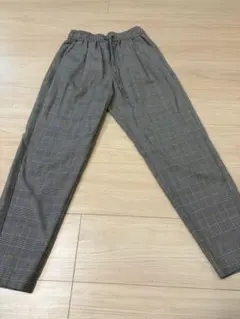 美品 レディース メンズ チェック パンツ GU ズボン Sのサムネイル