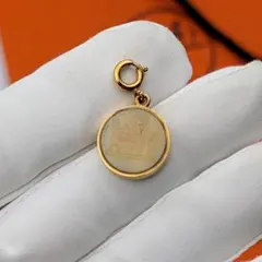 エルメス チャーム コロゾ ホース ペンダントトップ ゴールド ベージュ