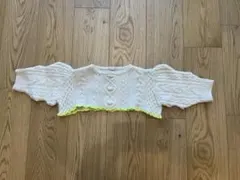 frankygrow フランキーグロウ　ケーブル柄　ショートニット　S