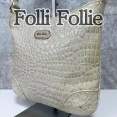 Folli Follie フォリフォリ ショルダーバッグ クロコ型押し エナメル