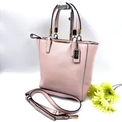 COACH コーチ 2way ショルダー ペールピンク チャーム付29001