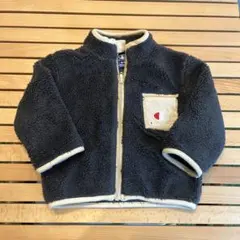 Champion ボアジャケット ネイビー 80-90
