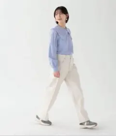 GU ジーユー　フリンジストレートジーンズYT+E