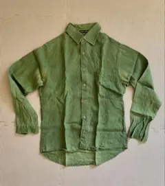 FRANK LEDER リネン グリーンシャツ