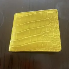 JRAマーク付きクロコダイル二つ折り財布