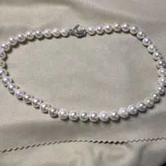 ピンク系上質貝パール9ミリ大粒40センチネックレス