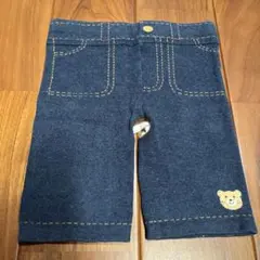 ミキハウス　HOT BISCUITS デニム風ショートパンツ スパッツ　80㌢