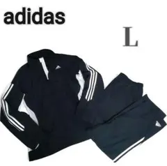 美品　アディダス　ウインドブレーカー　上下 セットアップ　Lサイズ　ブラック