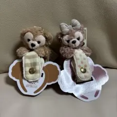 ダッフィー シェリーメイ カチューシャホルダー　ペア　セット　台紙タグ折れ