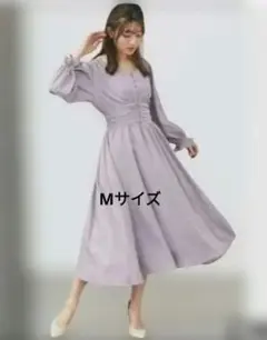 ウエストシャーリング ロングワンピース