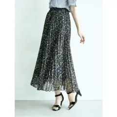 【即日発送】earth ミモレ丈 シフォンプリーツスカート F 春服 新生活