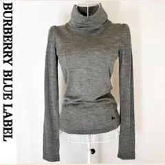 美品 バーバリーブルーレーベル トップス タートルネック ロングスリーブ グレー