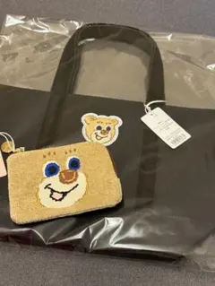 オールドテディ ワッペントートバッグ ベージュ L - メルカリ
