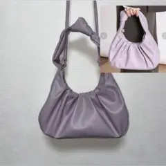 Cepo セポ ハンドバッグ パープル 紫 バッグ ギャザー ノットハンドル