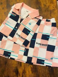 ルコック チェック柄ポロシャツとスカートセット