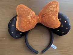 ディズニー　ミニーマウス　カチューシャ オレンジ　ハロウィン