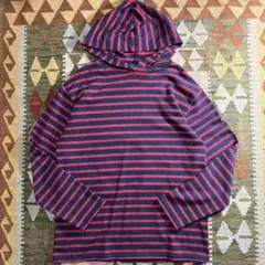 00s〜 border hoodie navy × red archive