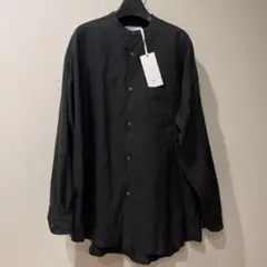 Linen Cupro L/S OversizedBandCollarShirt