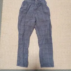 チェック柄ゴムウエストパンツ 130cm