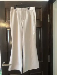 GU ストレッチフレアパンツ XL ベージュ