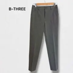 ビースリー テーパード パンツ スラックス ストレッチ センタープレス 美脚 M