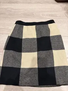 ブロックチェックニットスカート