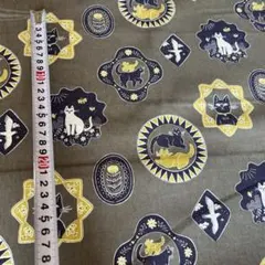 コッカ生地　Sanae Sugimoto "Cat Days" 綿麻シーチング