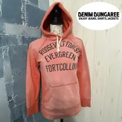 デニム＆ダンガリー ヴィンテージ風 フーディ パーカー 150 アメカジ 古着