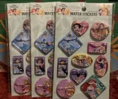 ウォーターシール　ディズニープリンセス　3シート まとめて　セリア