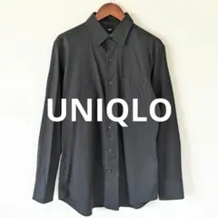 UNIQLOユニクロ スーパーノンアイロン スリムフィット シャツ ブラック