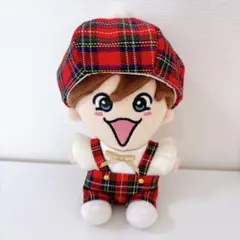 【お得3点セット】ちびぬい服　タータンチェック　ポンポン　レッド　なにわ男子