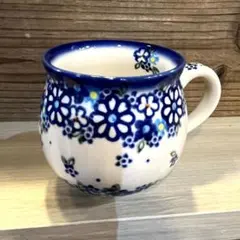 ポーリッシュポタリー 花瓶 キッチンツール 壺 北欧陶器 花柄 ドット 