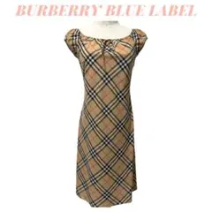 希少✨【BURBERRY】ベージュ ノバチェック/チェック柄 総柄ワンピース 