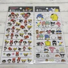 4サイズステッカー　パワパフ　サンリオ