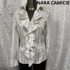 ストライプ フリル