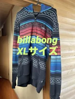 BILLABONG ストライプ ジップアップパーカー
