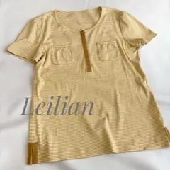 Leilian レリアン　ボーダー　Tシャツ イエローのサムネイル