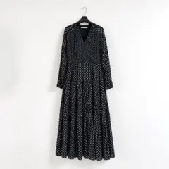 良品 ヌキテパ コットン ボイル ドットヘムラ レース ワンピース