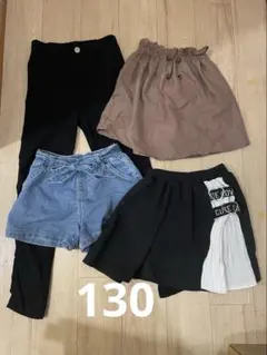 キッズ服4点セット（パンツ・スカート・ショートパンツ）