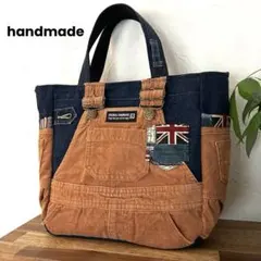 925.コーデュロイ オーバーオール　デニムリメイク　トートバッグ