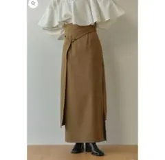 Eaphi waist button wrap skirt ブラウン