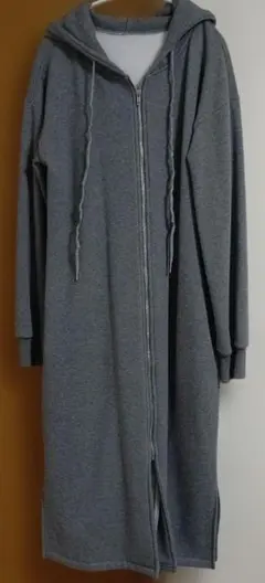 The Secret Bean 2way肉厚裏シャギージップアップロングパーカー