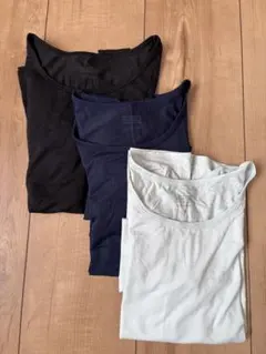 UNIQLO ヒートテック3枚セット 黒・紺・ミントグリーン130cm