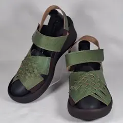 Re:getA リゲッタ サンダル グリーン ウェッジソール 編み込み LLのサムネイル