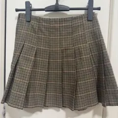 H&M グレンチェックプリーツスカート