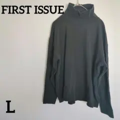 FIRST ISSUE ファーストイシュー 黒 L タートルネック 長袖トップス