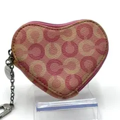 コーチ COACH ハート型 コインパース ポーチ ピンク