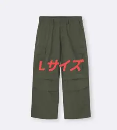 ☆極美品☆GU スーパーワイドカーゴパンツ オリーブ　L