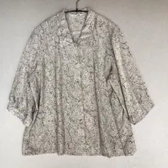 RÉCOLTE＊五分袖ブラウス　グレー系　レディース　シニア　おばあちゃん