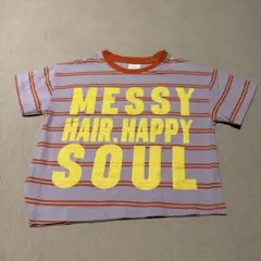 ZARAキッズ　6-7years 122 Tシャツ 紫 オレンジ ストライプ